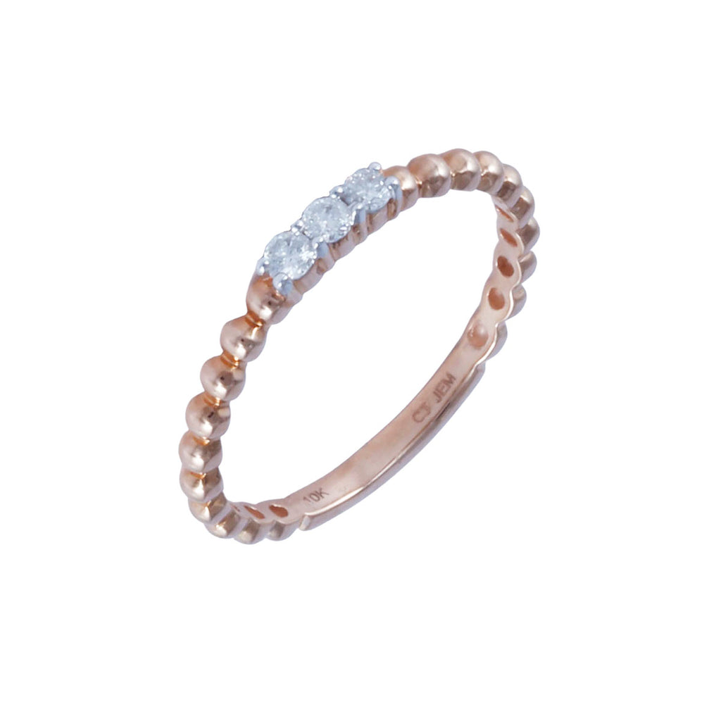  10k Rose Gold and Sterling Silver Natural Diamond