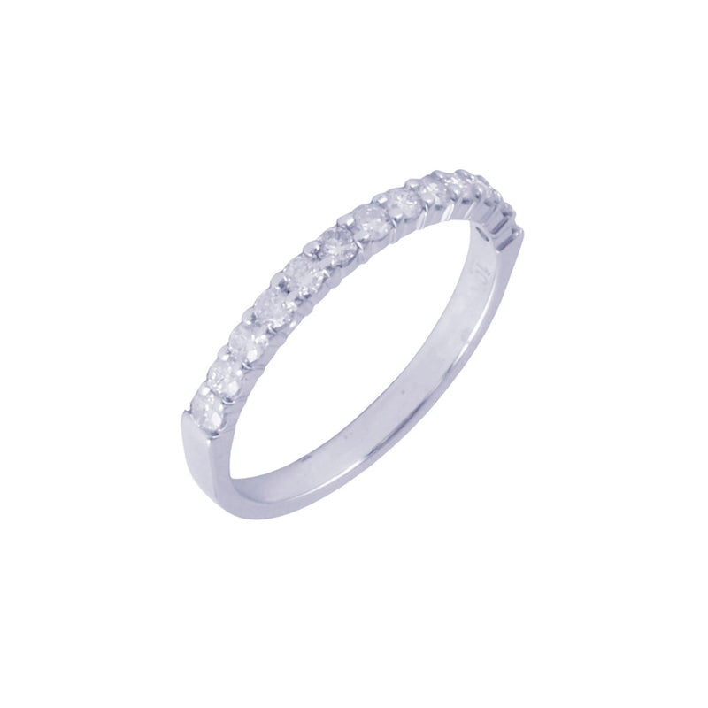 Solid 10K White Gold Fancy Diamond Ring TN10031