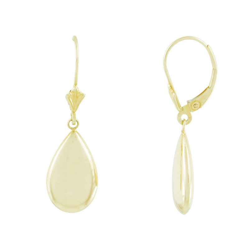 Solid 14K Yellow Gold Fancy Drop Earrings TN10078