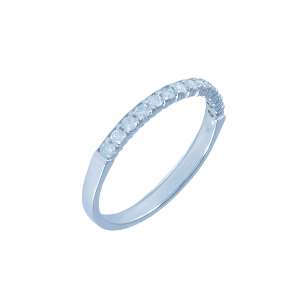 Solid 10K White Gold Fancy Diamond Ring TN10587